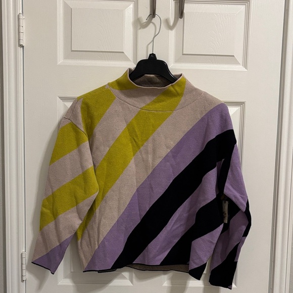 Anthropologie Multicolor Diagonal Stripe Sweater - Picture 1 of 4